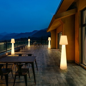 Féile Poileitiléin mhaisiúcháin Allamuigh faoi stiúir lampa urláir sheasta le haghaidh cóisir faiche gairdín agus maisiú imeachtaí lasmuigh soilsiú lampa urláir faoi stiúir